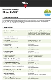 KEIM veröffentlicht Nachhaltigkeitsdatenblätter
