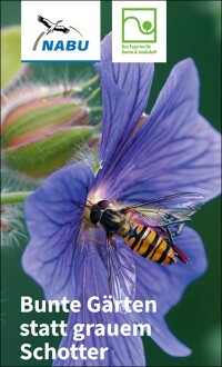 „Bunte Gärten statt grauem Schotter“: gemeinsames Faltblatt von BGL und NABU