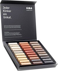 Musterbox, Farbfächer und Inspiration Book von GIMA für Fassadenziegel und Pflasterklinker 