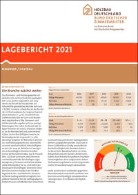 Lagebericht Zimmerer / Holzbau 2021: Holzbauquote 2020 erstmals über 20%