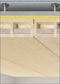 Schallschutz-Holzdecke für Bürobauten von Lignatur in Zusammenarbeit mit Knauf