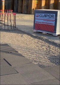 Glapor-Schaumglasplatten als lastabtragende Wärmedämmung