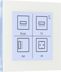 Elsners Touch-Taster Nunio KNX M-T als Einfach-, Doppel-, Drei- und Vierfach-Taster einsetzbar