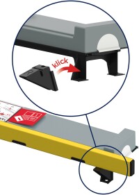 TECEdrainline-Evo mit neuen Nivellierpunkten für das leichtere Abziehen des Estrichs