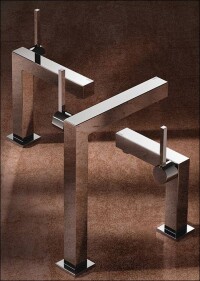 Das Quadrat als designgebendes Element von Keucos Edition 90 Square-Armaturen und -Accessoires