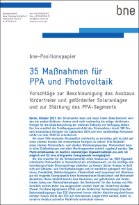 Bundesverband Neue Energiewirtschaft hat einen 35-Punkte-Plan für den Photovoltaik-Ausbau