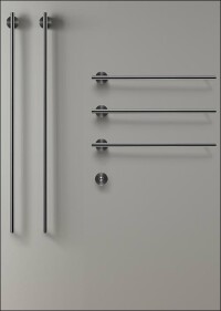 Puristischer geht's kaum: Elektrischer Handtuchwärmer und Badheizkörper Equilibrio von Ceadesign