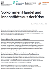 Positionspapier zur Frage: Wie kommen Handel und Innenstädte aus der Krise?