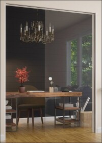 Schiebetür von Dormakaba komplett in die Architektur integriert