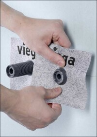 Viega-Wandscheibenabdichtung zum Schutz von Armaturenanschlüssen gemäß DIN 18534