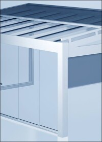 Terrassendachsystem Heroal OR in zwei Varianten für mehr oder weniger große Spannweiten