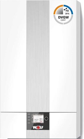 Gas-Brennwertgeräte gemäß DVGW „H₂-ready“ sowie KWK mit 100% Wasserstoff von Wolf