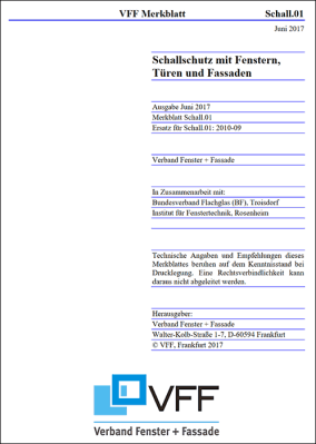 VFF-Merkblatt Schall.01 überarbeitet - betrifft Schallschutz an der Gebäudehülle