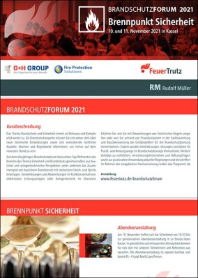 Brandschutzforum 2021 am 10. und 11. November 2021 in Kassel