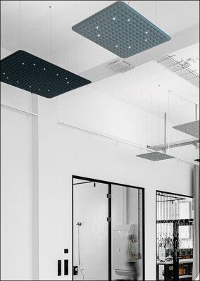 Büro- und Co-Working-Projekt Fichte45 mit viel Liebe zu leuchtenden und raumakustischen Details