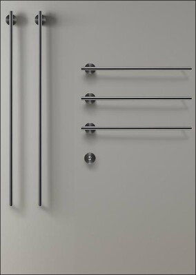 Puristischer geht's kaum: Elektrischer Handtuchwärmer und Badheizkörper Equilibrio von Ceadesign