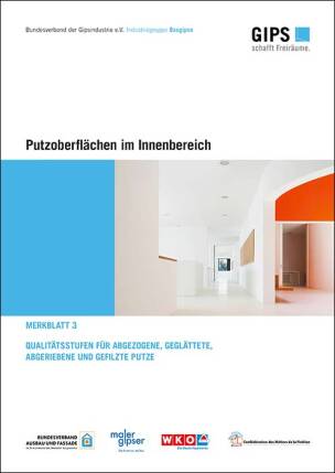 Merkblatt „Putzoberflächen im Innenbereich“