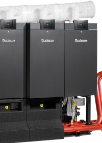 Buderus-Gas-Brennwertgerät Logamax plus GB272 auch mit 125 und 150 kW - und bis 900 kW kaskadierbar