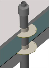 Flexible Durchführung von Kunststoff-Abgasanlagen durch gedämmte Dächer
