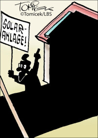 Langer Schatten auf PV-Anlagen