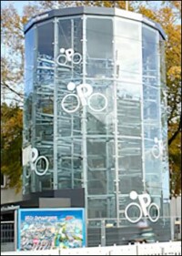 Bikesafe von Wöhr in Heilbronn: 122 Räder auf einer Fläche von 44,2 m² und 7,5 m Durchmesser