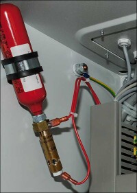 Geräteintegrierte Kleinlöscheinrichtung zum Nachrüsten