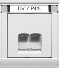 Einbau üblicher Kommunikations-Module in Tehalit-Kanalsysteme per Montagerahmen von Hager