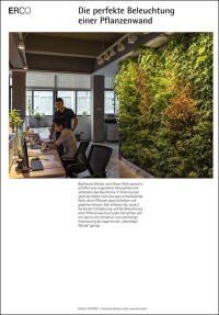 Erco-Whitepaper „Die perfekte Beleuchtung einer Pflanzenwand“