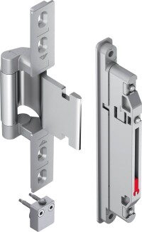 Zentrales Höhenverstellmodul für verdeckt liegende Türbänder von Roto