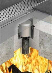 ACOs Duschrinne ShowerDrain E+ für vorbeugenden Brandschutz im Badezimmer