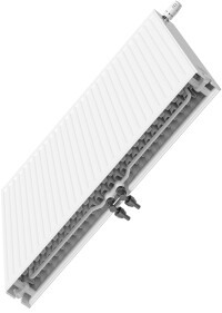 Flex-Flachheizkörper von Purmo mit frei wählbarer Ventilposition