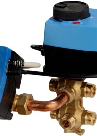 Elektronischer 6-Wege-Kugelhahn von Gampper mit kabellosem Bluetooth Mesh