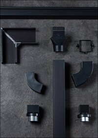 Konsequent kastenförmige Dachentwässerung von Rheinzink nun auch in Granum basalte