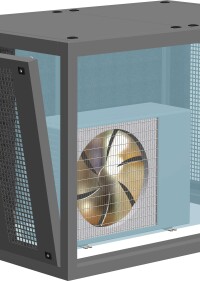 Schallschutzhauben für Wärmepumpen und Klimageräte neu von ATEC