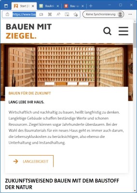Aus „Lebensraum Ziegel“ wird „Bauen mit Ziegel“.
