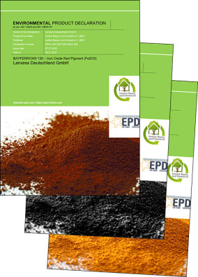 EPDs für synthetische Eisenoxidpigmente von Lanxess