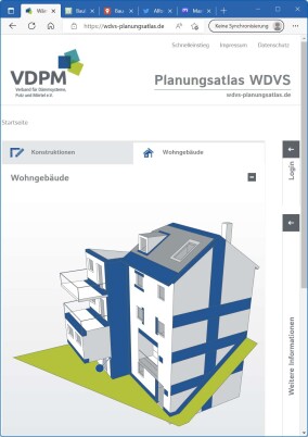 Bauelemente-Berechnung im WDVS-Planungsatlas vereinfacht
