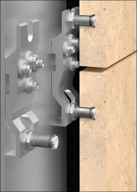 Hinterschnittener Halt für den Naturstein an der neuen Visitenkarte von Minneapolis