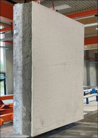 Neues technisches Verfahren zur Dämmung von Fertigteilwänden mit Schaummörtel von Hasit