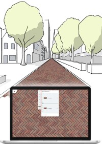 Texturgenerator für realistische Renderings von Pflasterklinkern in öffentlichen Räumen und Gärten