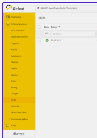 123erfasst: Neue Funktion ermöglicht die Abbildung von Mitarbeiterfähigkeiten