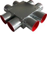 Neuer Verteilerkasten für die Montage von Flexrohren in der Betondecke von Meltem