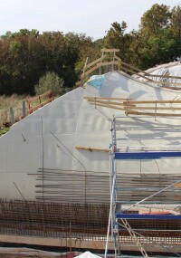 Schalungsplatte alkus SF Flex für den Tunnelbau auf dem BUGA 23-Gelände in Mannheim