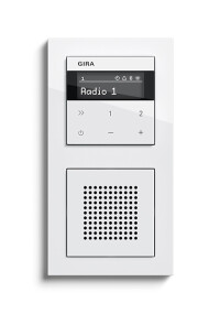 Empfang aus der Wand - das neue Unterputz-Radio von Gira
