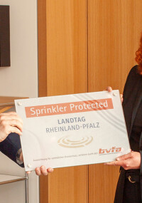 Rheinland-pfälzischer Landtag mit Sprinkler Protected ausgezeichnet