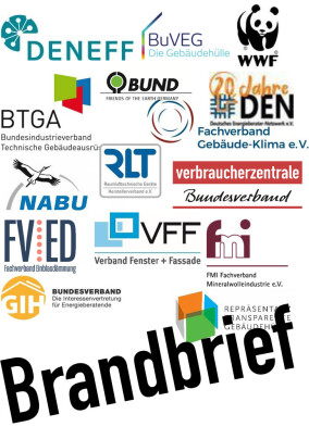 Brandbrief von 15 Verbänden: Einbruch bei Gebäudesanierungen gefährdet Klima, Jobs und sozialen Frieden