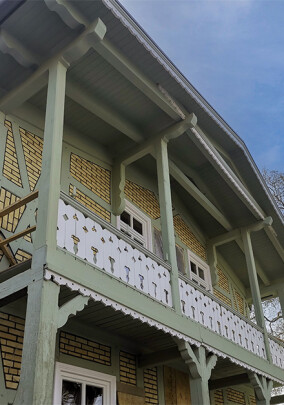 Fachwerkhaus mit Klimadecken ökologisch saniert