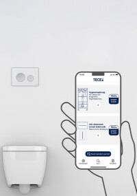 TECEsmartcontrol App zur Unterstützung mit integrierten Spüleinheiten