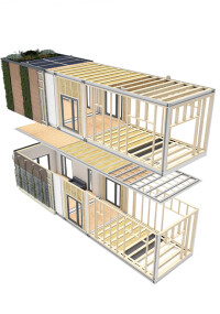 ALHO stellt modulare Hybridbauweise aus Stahl und Holz vor