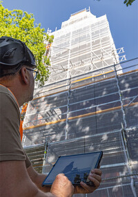 PERI UP Gerüstsystem bei Sanierung der Trinitatiskirche in Braunlage